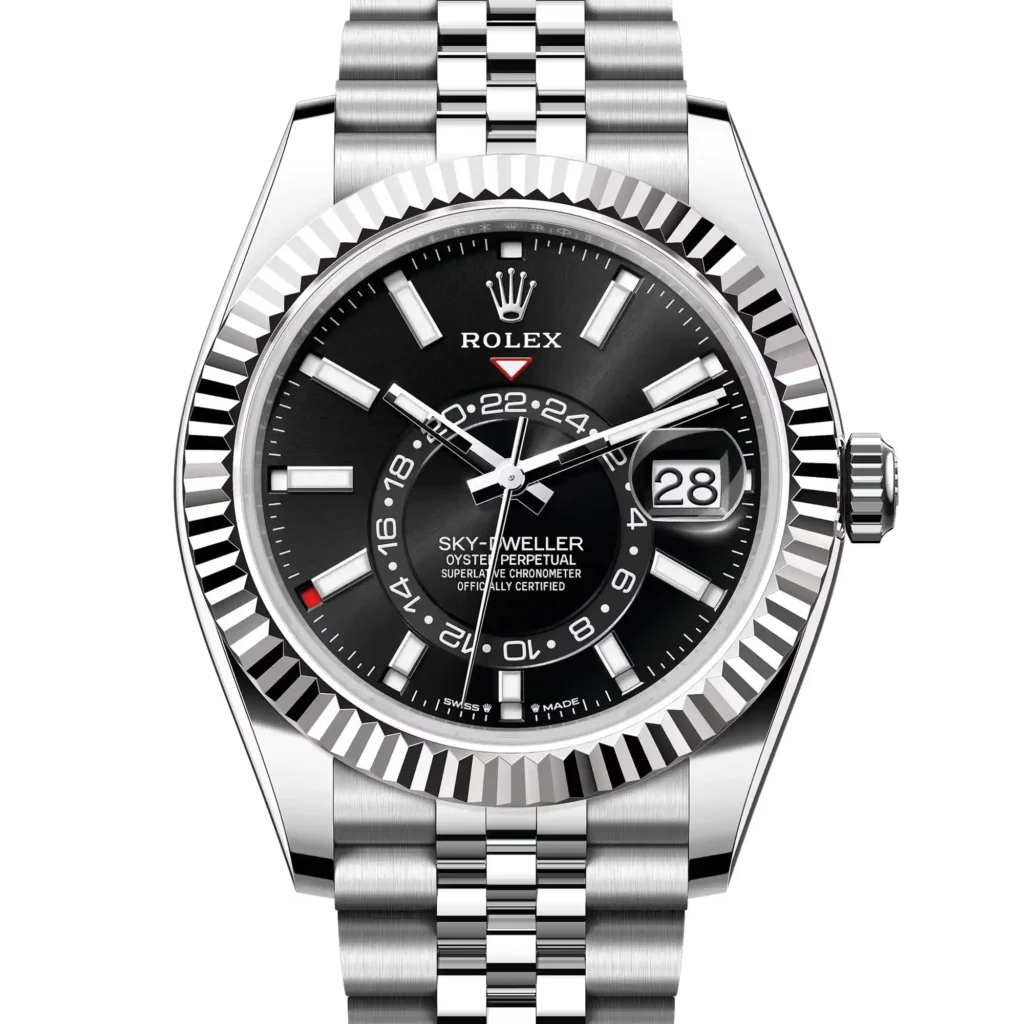Superclone Rolex Sky Dweller Black Dial Oystersteel and White Gold Jubilee 336934