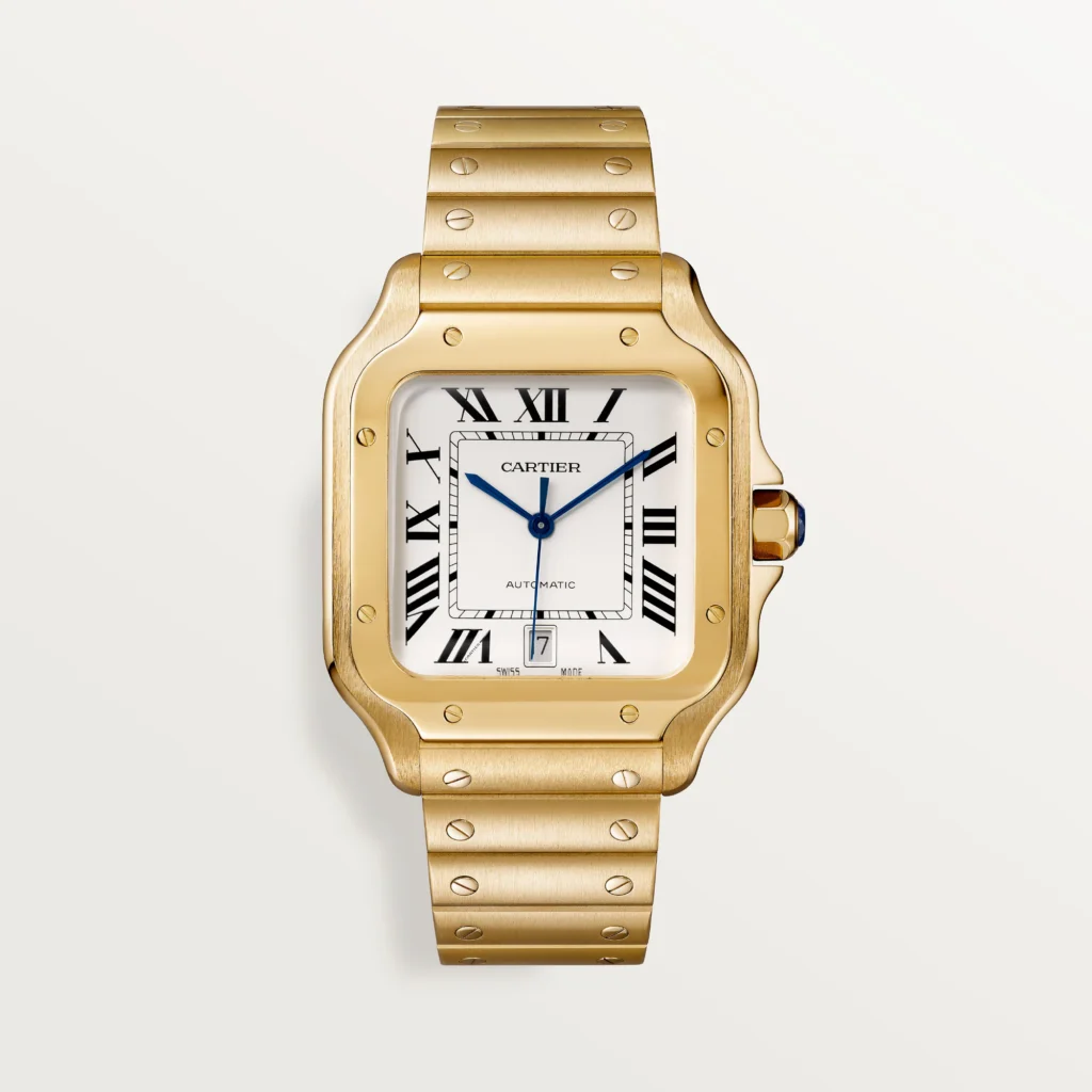 Superclone Santos de Cartier watch Gold