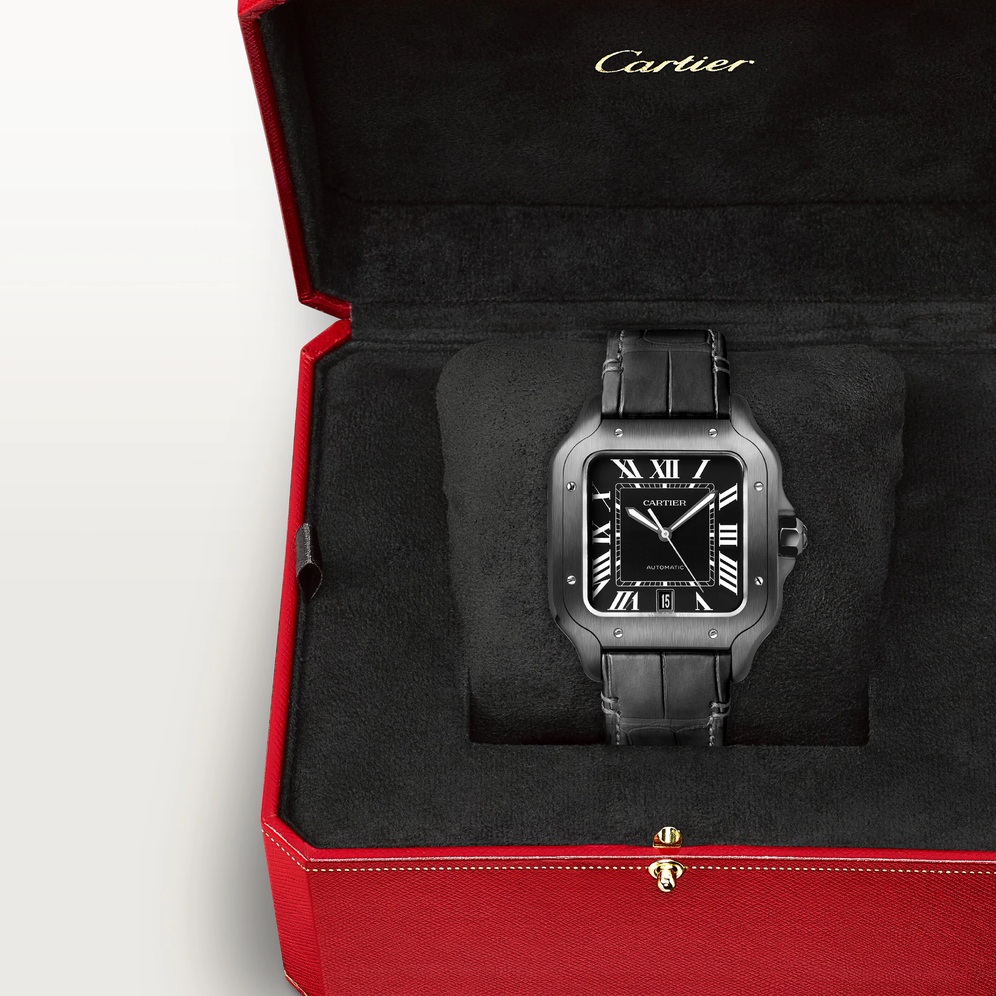 Superclone Santos de Cartier watch Black - Image 4