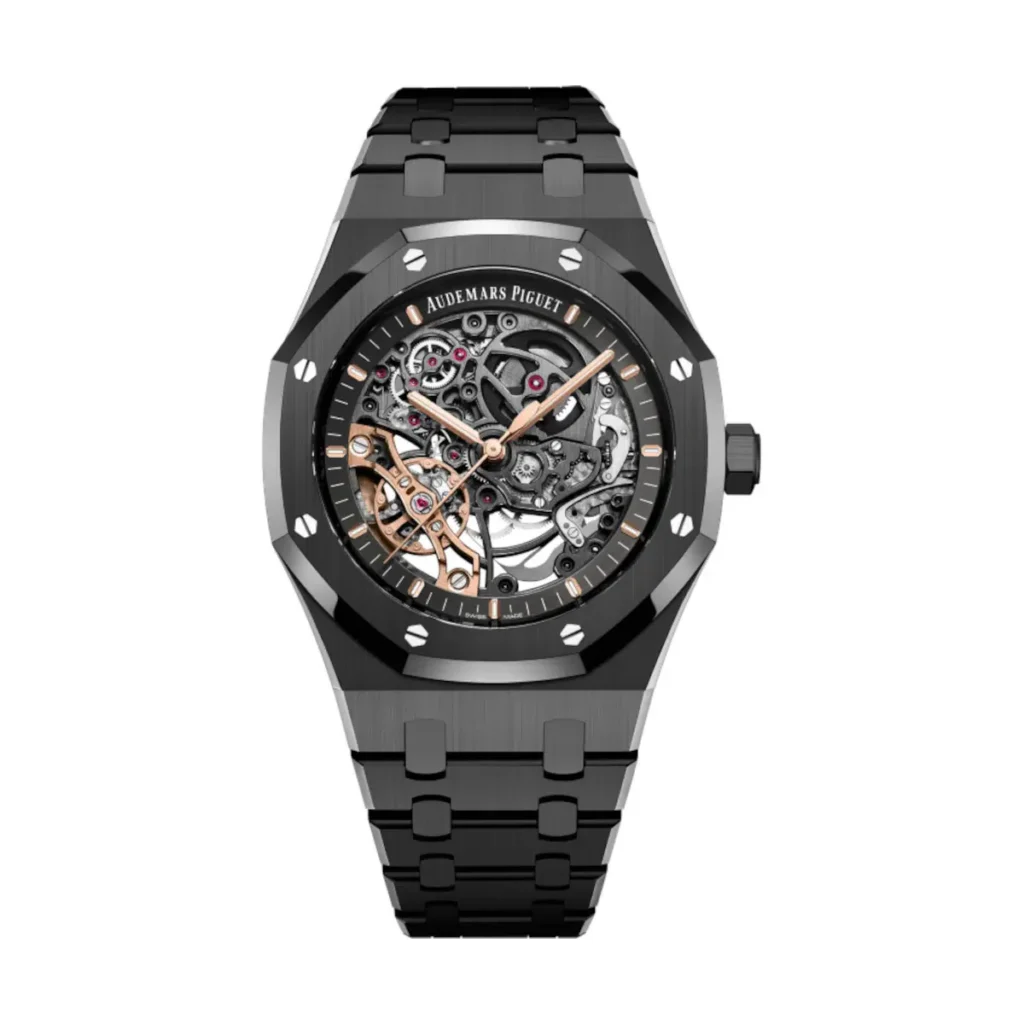 Superclone Audemars Piguet Royal Oak 15416CE Black Ceramic Skeleton Double Balance Wheel 41MM