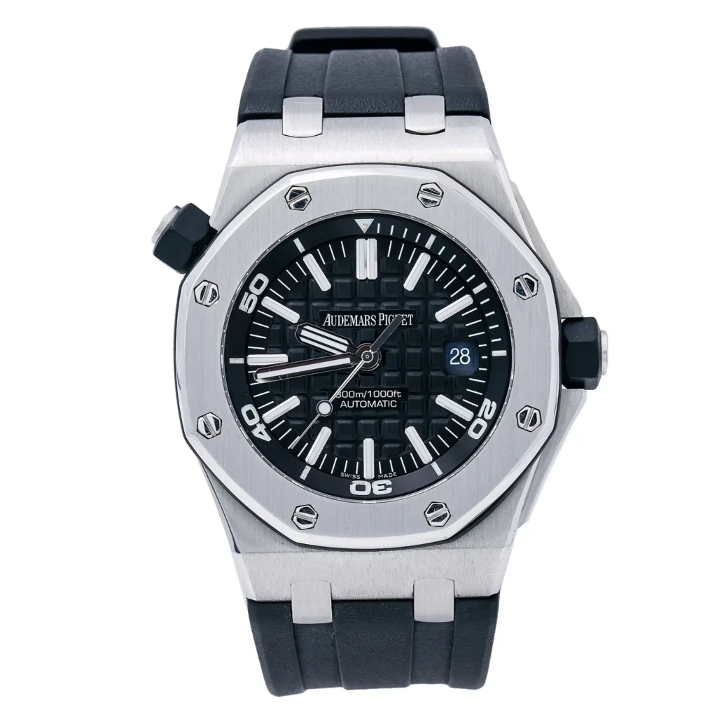 Superclone Audemars Piguet Royal Oak Offshore Chronograph 15703ST 42MM Black Dial With Rubber Bracelet