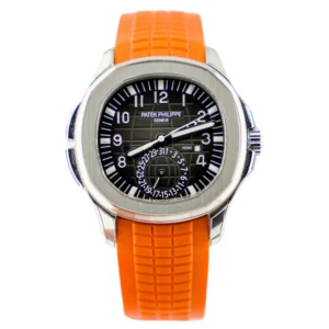 Superclone Patek Philippe Aquanaut Travel Time 5164A-001 – Stainless Steel with Orange Rubber Strap