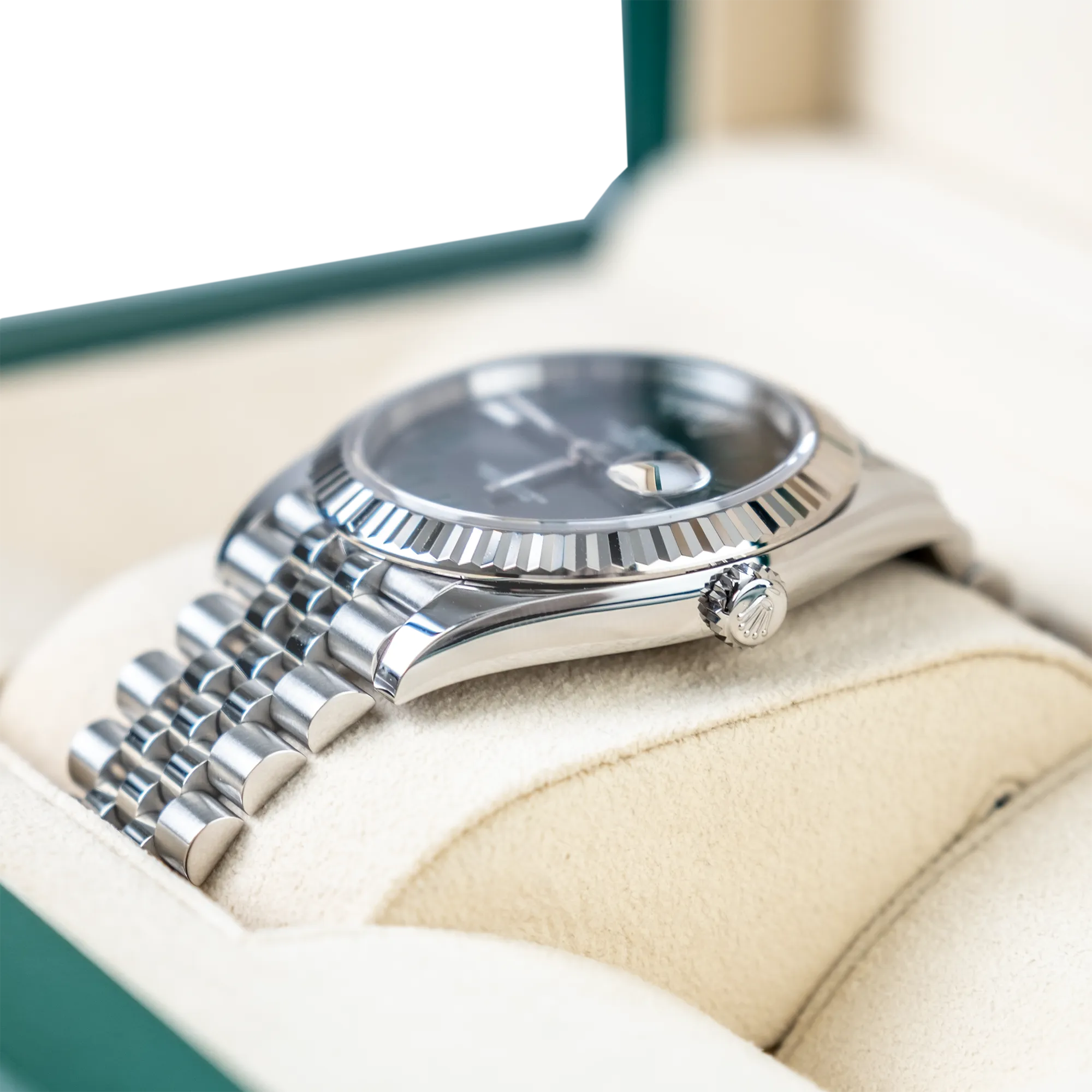 Superclone Rolex Datejust 41 Wimbledon Oystersteel White Gold Jubilee 126334 - Image 2