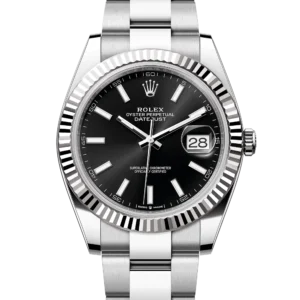 Superclone Rolex Datejust 41 Black Oystersteel White Gold Jubilee 126334