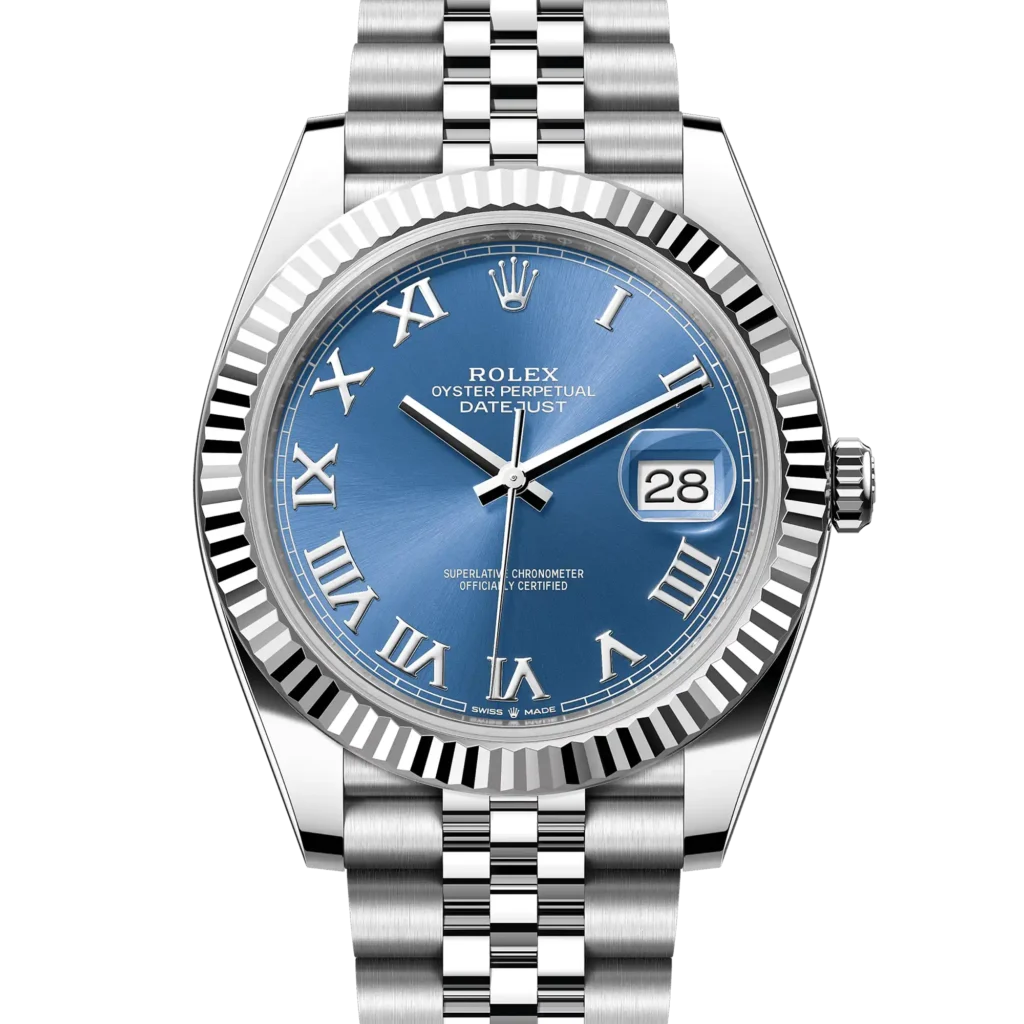 Superclone Rolex Rolex Datejust 41 Blue Roman White Gold Oystersteel Jubilee 126334