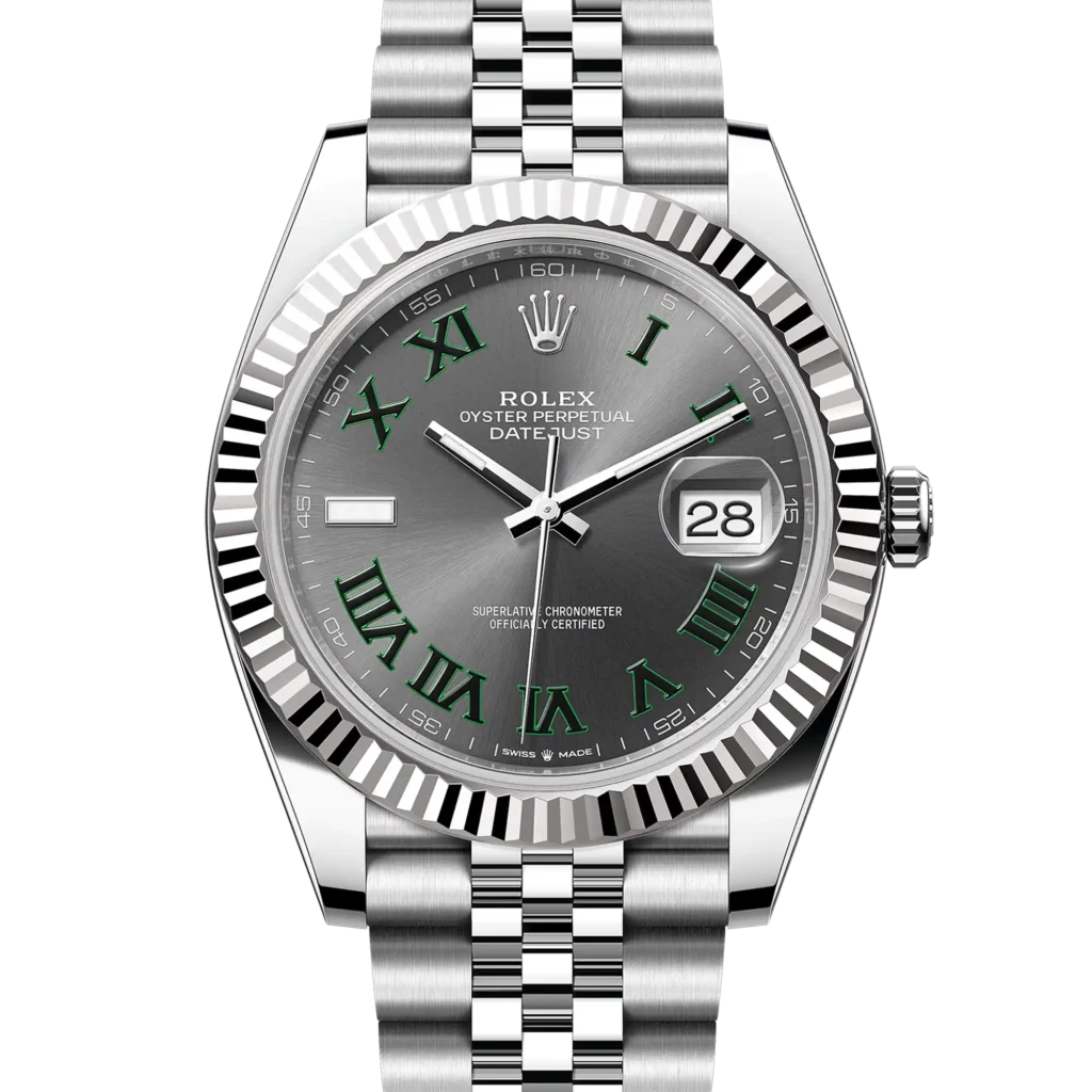 Superclone Rolex Datejust 41 Wimbledon Oystersteel White Gold Jubilee 126334