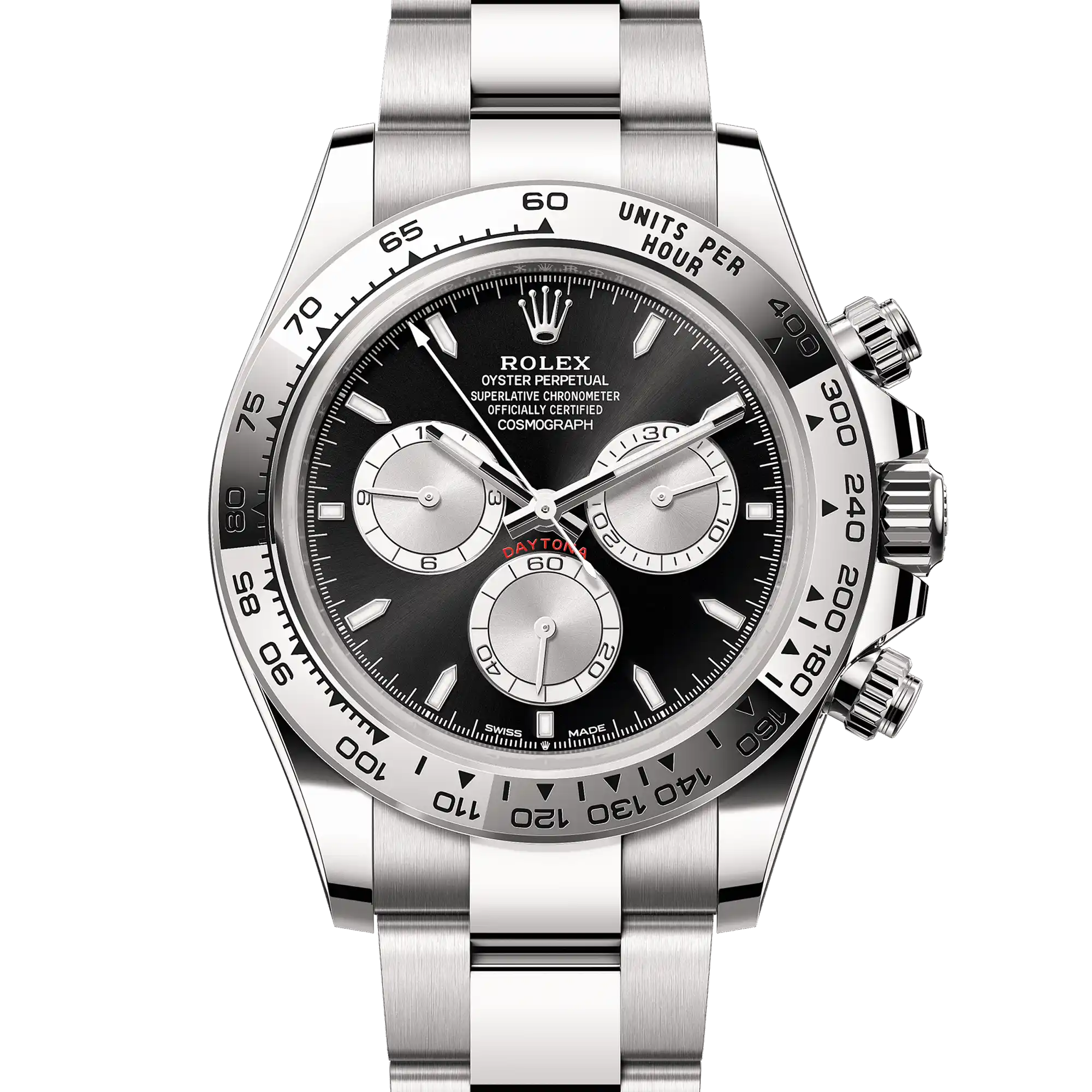 Superclone Rolex Daytona "Baby Le Mans" Black Dial White Gold Oyster 126509