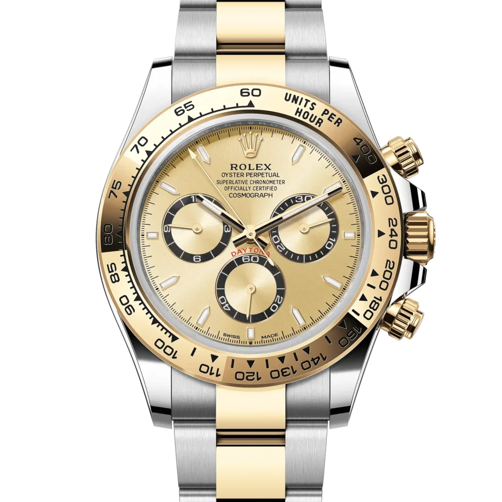 Superclone Rolex Daytona Yellow Gold Oystersteel Champagne Dial 126503
