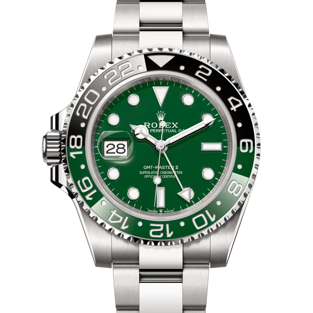 Superclone Rolex GMT-Master II "Sprite" Green Dial White Gold Oyster 126729VTNR