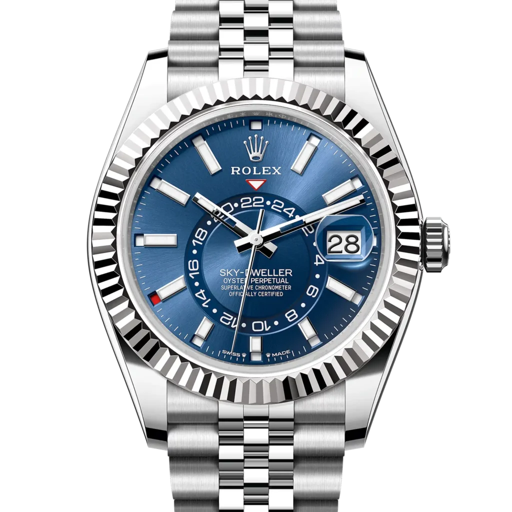Superclone Rolex Sky Dweller Blue Dial Oystersteel and White Gold Jubilee 336934