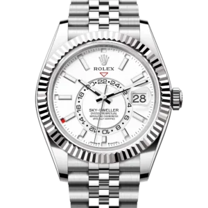 Superclone Rolex Sky Dweller White Dial Oystersteel White Gold Jubilee 336934