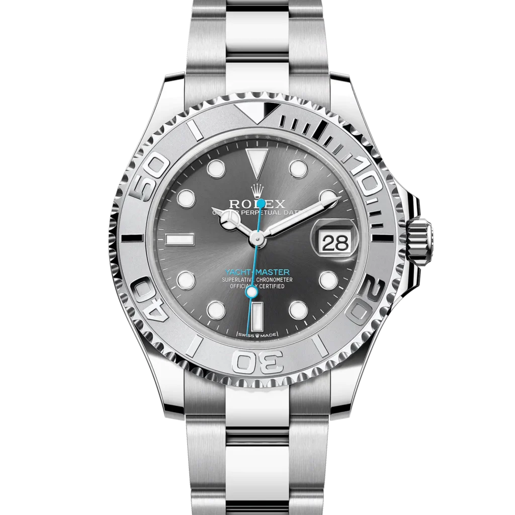 Superclone Rolex Yacht-Master 37 Slate Dial Oystersteel and Platinum 268622