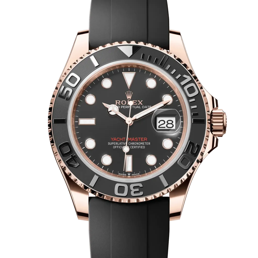 Superclone Rolex Yacht-Master 40 Black Dial Everose Gold 126655