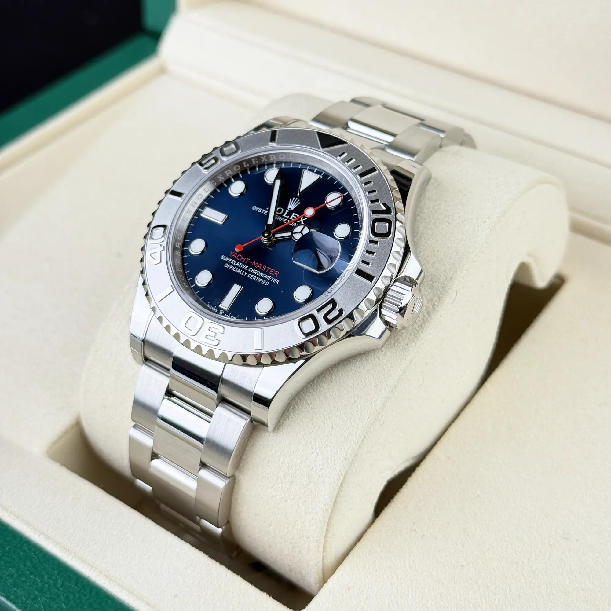 Superclone Rolex Yacht-Master 40 Blue Dial Oystersteel Platinum Oyster 126622 - Image 2