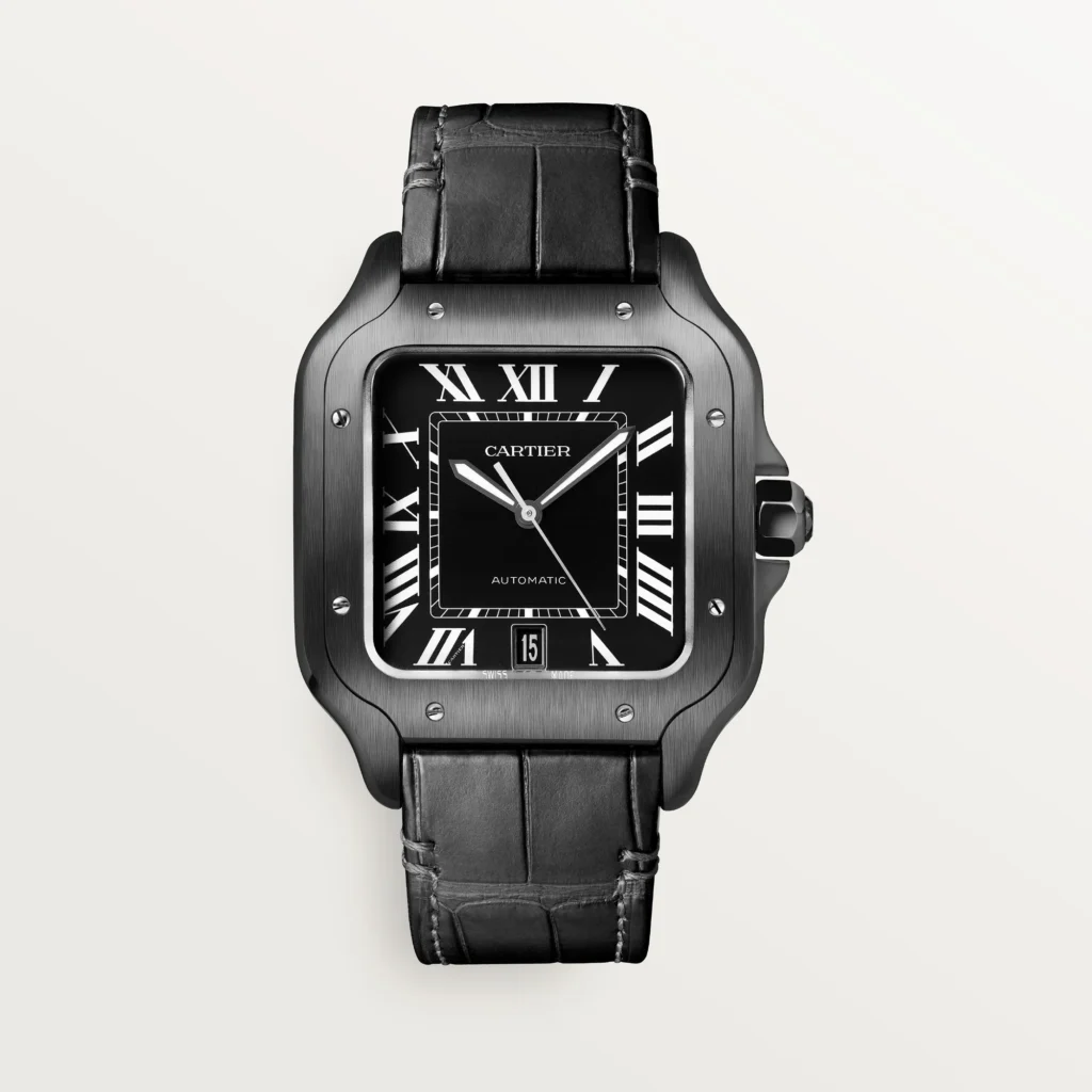 Superclone Santos de Cartier watch Black