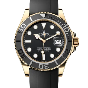 Superclone Rolex Yacht-Master 42 Black Dial Yellow Gold Oysterflex 226658